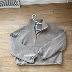 lululemon athletica Tan Quarter-Zip Sweatshirt